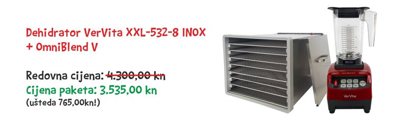Dehidrator VerVita XXL-532-8 inox + OmniBlend V